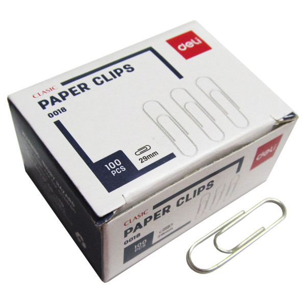 ТДИ, Скрепки 29 мм., 100 шт., никелированные, КИТАЙ