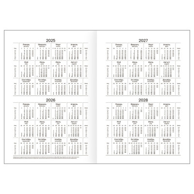 Ежедневник 168 листов А5 датированный, бумвинил, бордовый