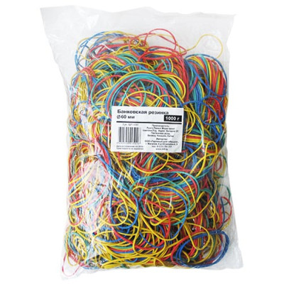Резинки для банкнот 1000 г, 60 мм, 70% каучука