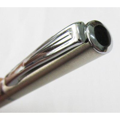 Ручка шариковая автоматическая, синий стержень, GOLDEN EYE, Flair