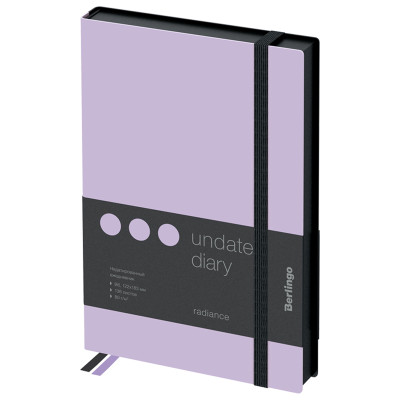 ТДИ, Ежедневник 136 листов, В6, недатированный, кожзам, черн.срез, ЛАВАНДА, INSTINCT Китай