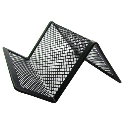 Подставка для визиток металлическая, черная