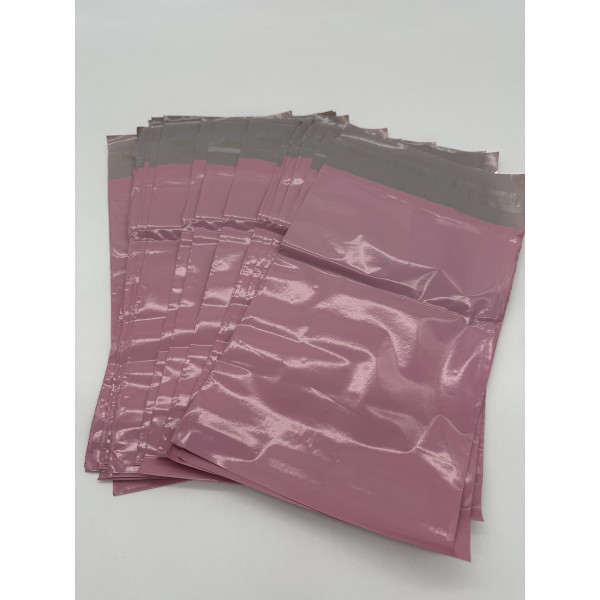Курьерские пакеты ПУДРОВЫЙ (глянцевый) 280 * 370 + 40мм(клеевой клапан) 100шт./уп.