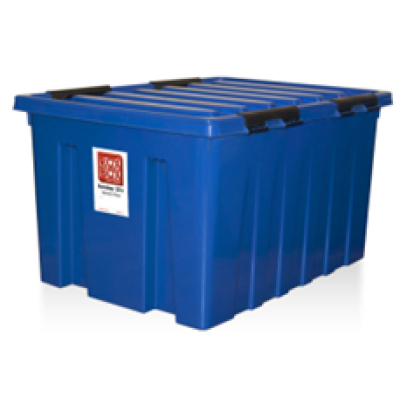 Контейнер Rox Box 120 л синий с крышкой фото