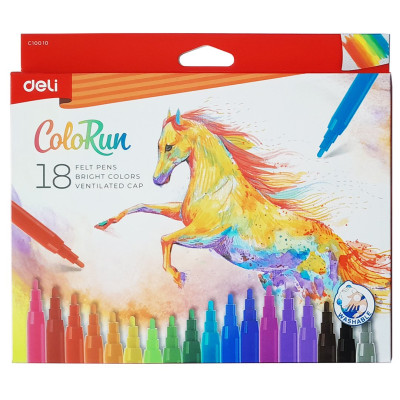 C10010 Фломастеры 18 цветов, ColoRun, КИТАЙ фото