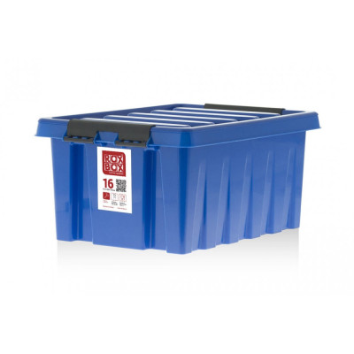Контейнер Rox Box 16 л синий с крышкой фото