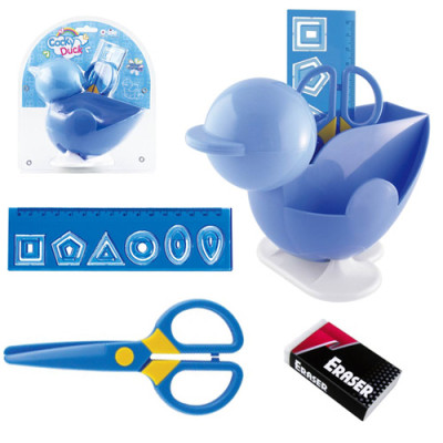 Набор канцелярский "Уточка синяя" 3 предмета, в блистере