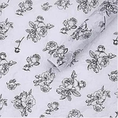 Упак. материал Тишью "Кружевная роза" Белый/Черный 50*70см 20 листов Упак. материал Тишью "Кружевная роза" Белый/Черный 50*70см 20 листов