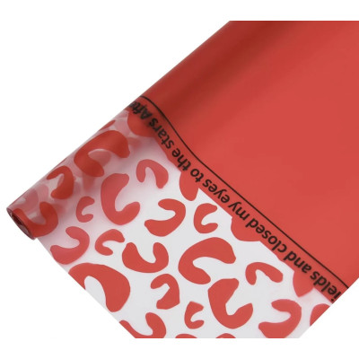 Упак.материал флористическая пленка "Нежность" Красный 58см*10м 50мкр