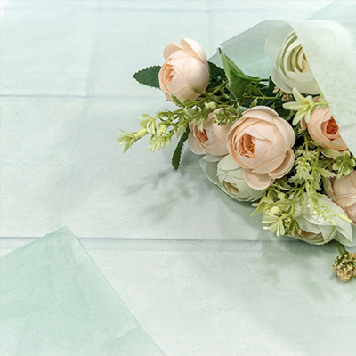 Бумага "Тишью" Бледно-голубой 50*66 10л фото