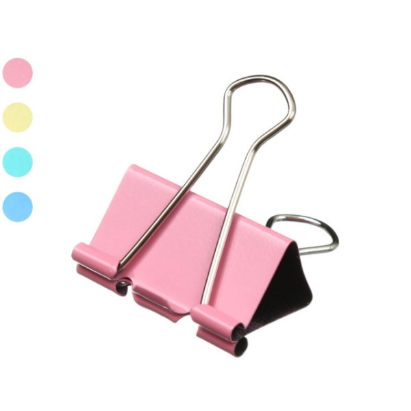 Зажим для бумаги ComiX B3631 (12шт, цветной) длина 50мм