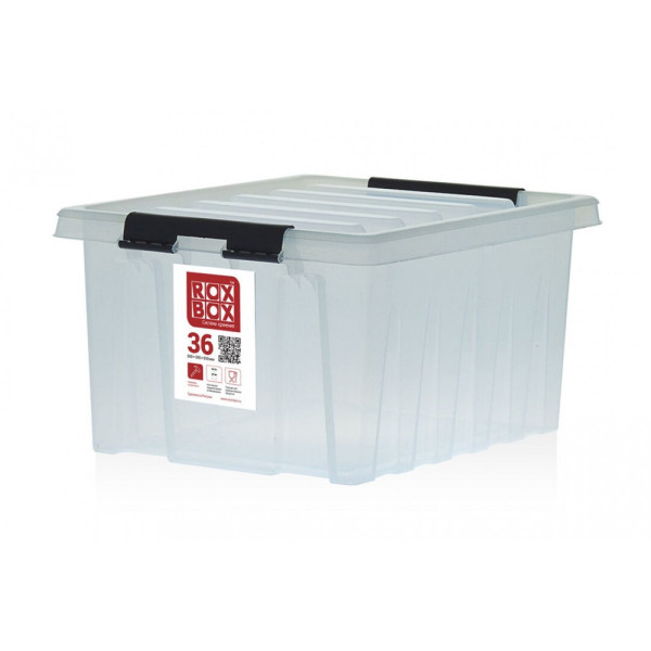 Контейнер Rox Box 36 л прозрачный с крышкой