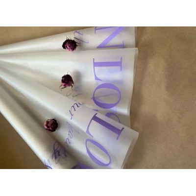 Пленка матовая с рисунком "Love Lost" Лаванда 50см*9м 60мкм Пленка матовая с рисунком "Love Lost" Лаванда 50см*9м 60мкм