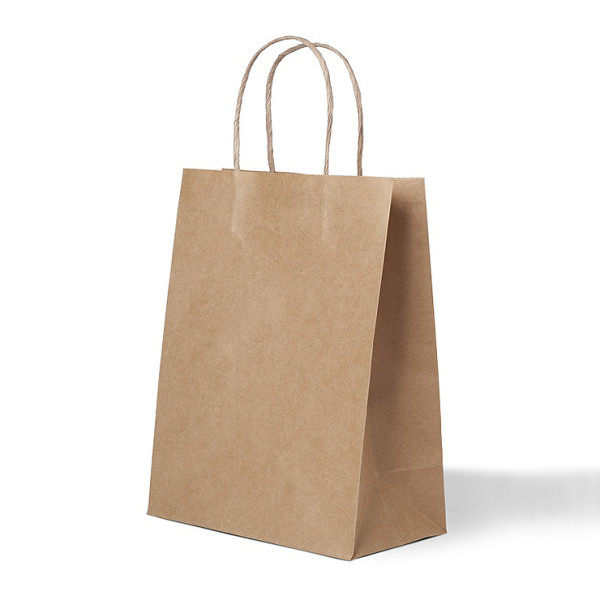 СМ, Пакет бумажный с кр. руч. б/п крафт 240*140*280