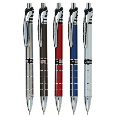 Ручка шариковая автоматическая, синий стержень, DIGITAL, Flair