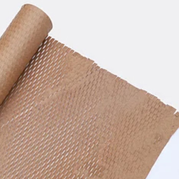 Бумага упаковочная "Соты" Бежевый 50см*5ярд, 80гр