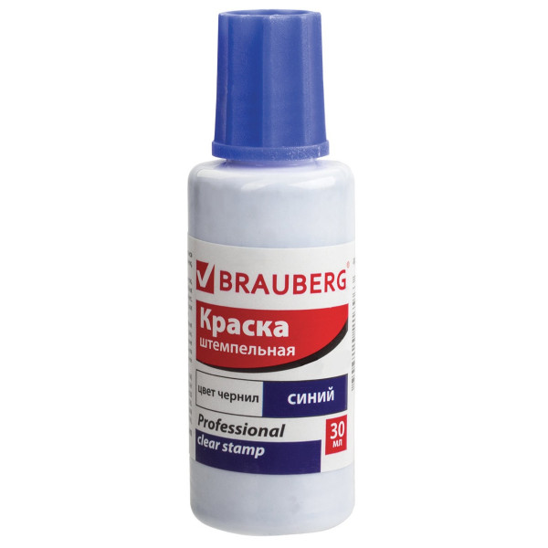 ТДИ, Краска штемпельная 30 мл, фиолетовая, BRAUBERG